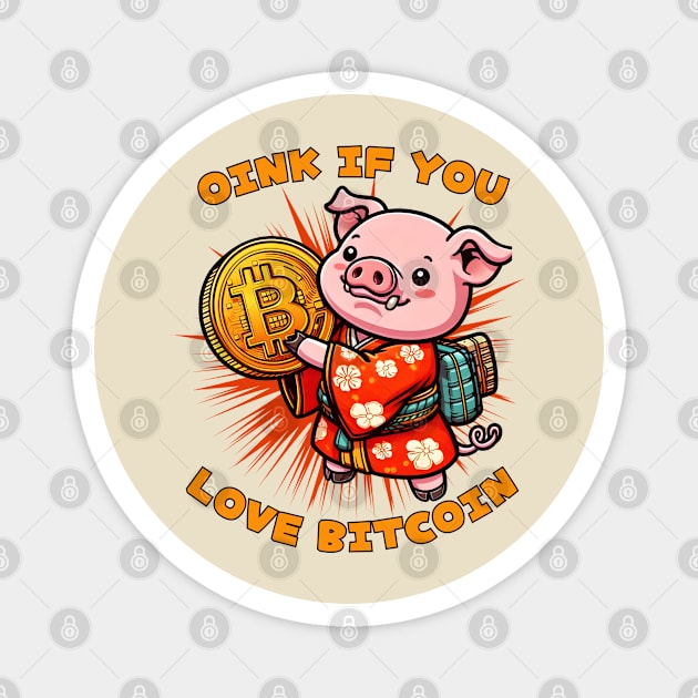 Bitcoin pig Magnet by Japanese Fever